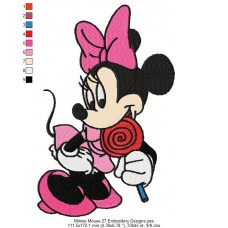 Minnie Mouse 27 Embroidery Designs